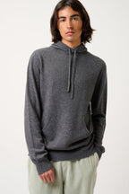 Hooded Sweater - 100% 2-Ply Cashmere - Anthracite Heather - Men