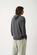 Hooded Sweater - 100% 2-Ply Cashmere - Anthracite Heather - Men