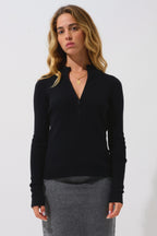 Half-Zip Jumper - Asta - Black