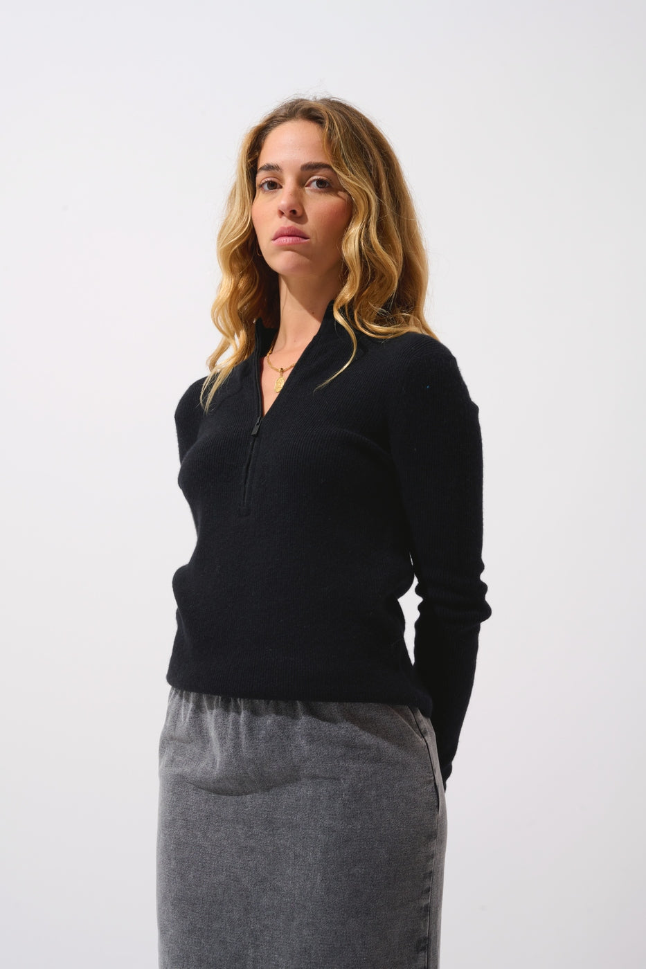Half-Zip Jumper - Asta - Black