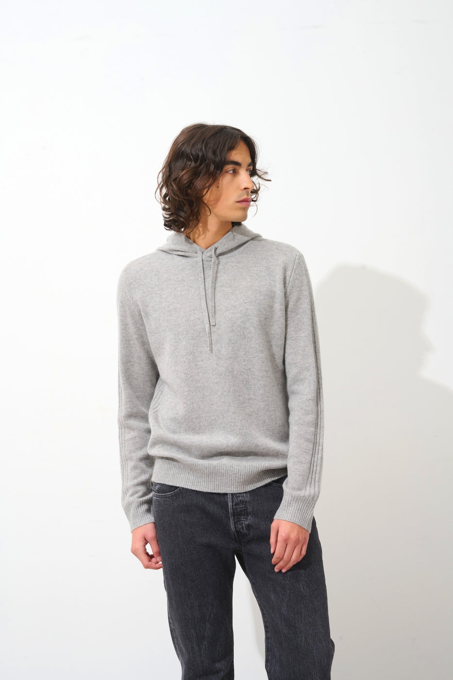 Jersey con capucha de 4 hilos - Bendt - Nube jaspeada