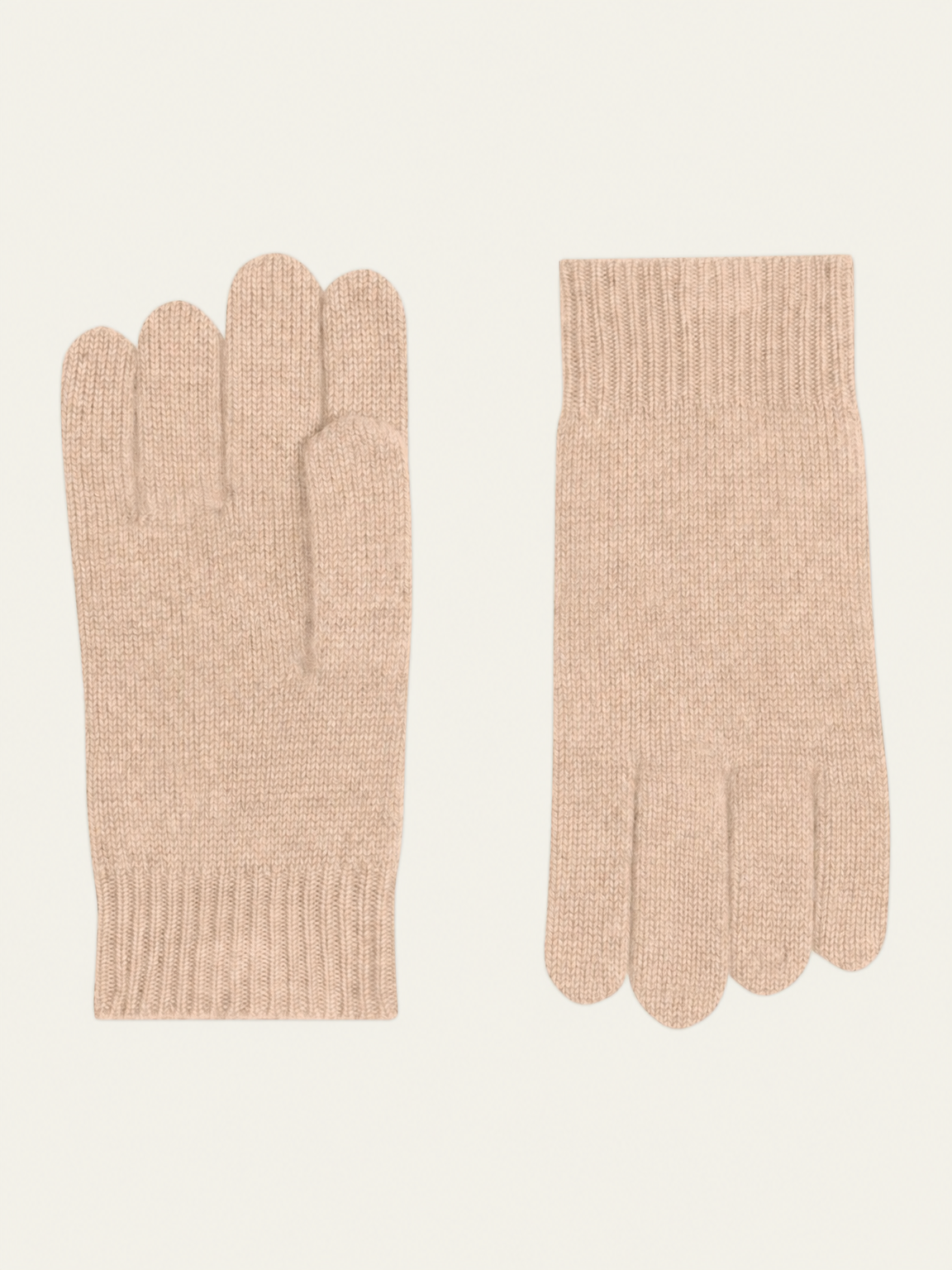 Guantes de 4 hilos Roc - 100% cachemira, 4 hilos - Beige - Unisex
