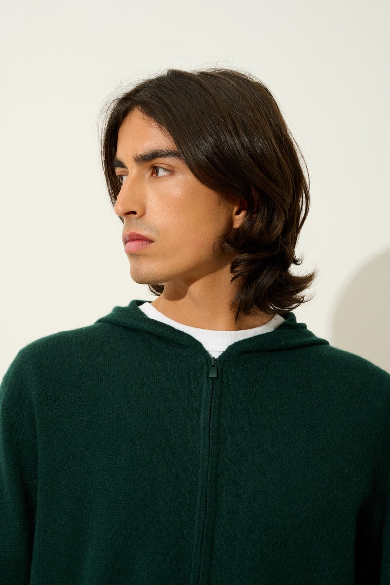 Gilet Zippé Capuche - Neurre - Cyprès
