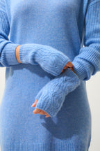 Mitones Iris de 6 hilos - Sky - 100% cachemira de 6 hilos - Unisex