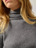 Maglione a Collo Alto - Suzie - Flanella mélange