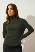 Pull Col Roulé - Suzie - Kaki