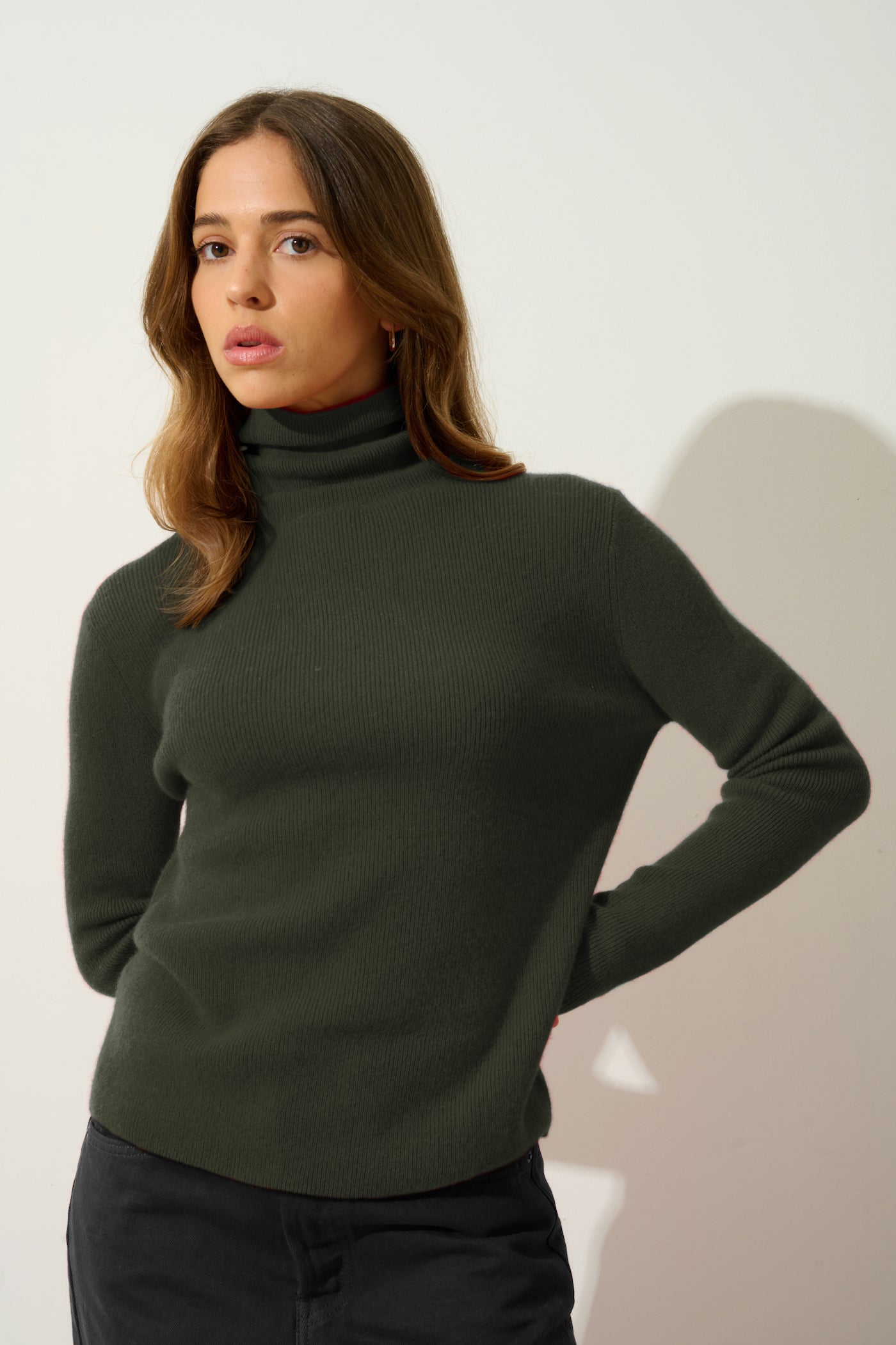 Pull Col Roulé - Suzie - Kaki