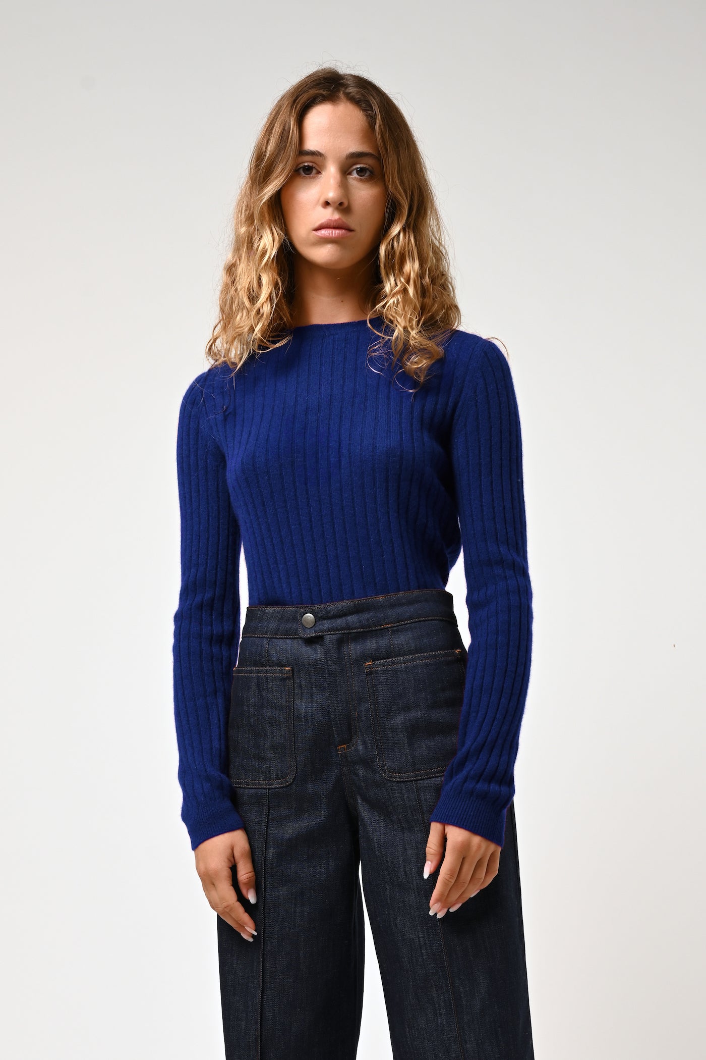 Round Neck Jumper - Bella - Ultramarine
