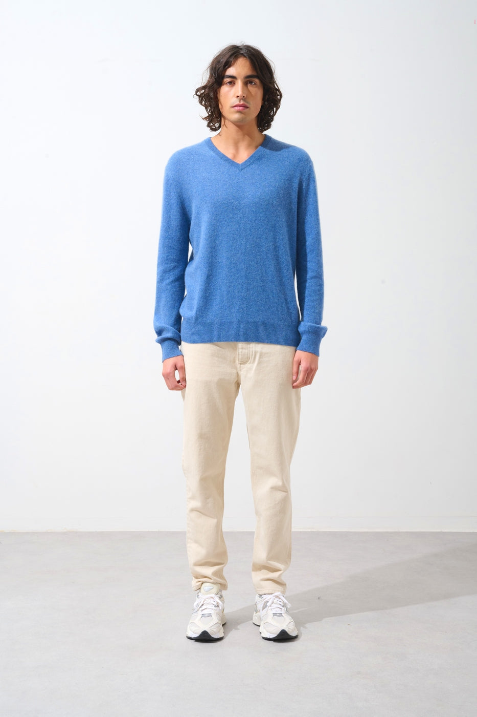 Pull Col V  - Agel - Bleu