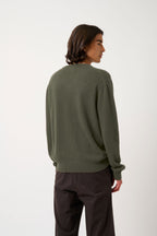 Pull Col V - Agel - Kaki