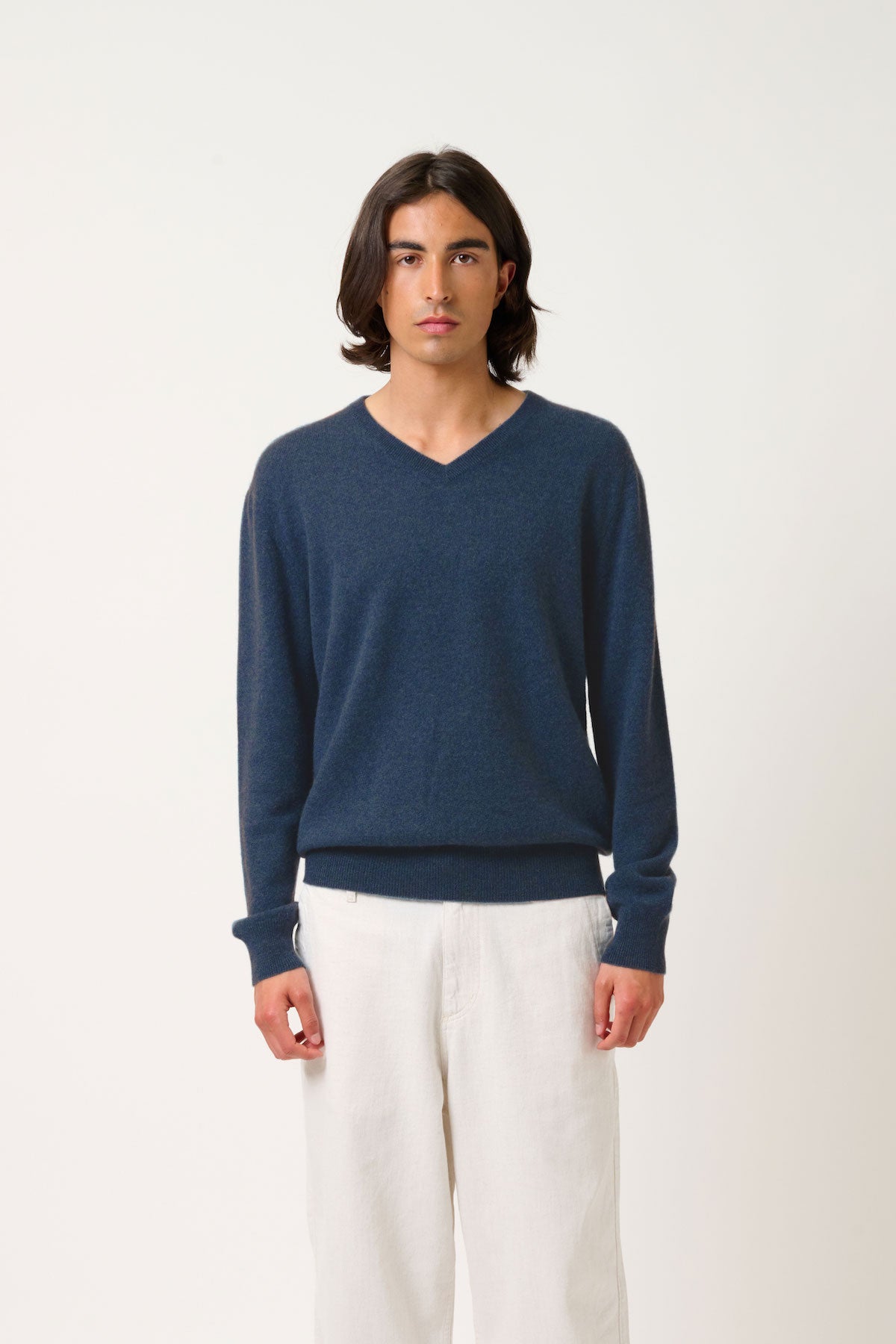 Pull Col V - Agel - Ocean Chiné