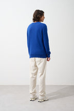 Pull Col V - 100% Cachemire 4 Fils - Outremer