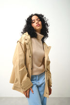 4-Ply Roll-Neck Jumper - Linda - Sand