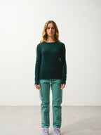 Ivy 4-Ply Crew-Neck Jumper - Cypress - 100% 4-Ply Cashmere