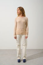 Crew-Neck Jumper 4-Ply - Ivy - Beige