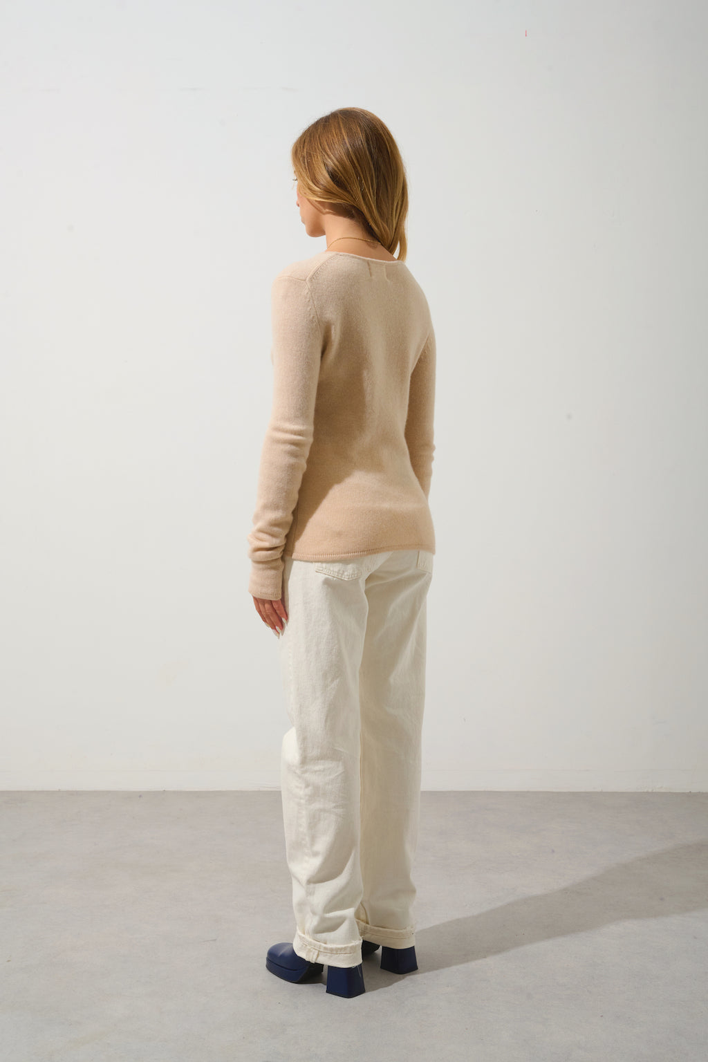 Crew-Neck Jumper 4-Ply - Ivy - Beige
