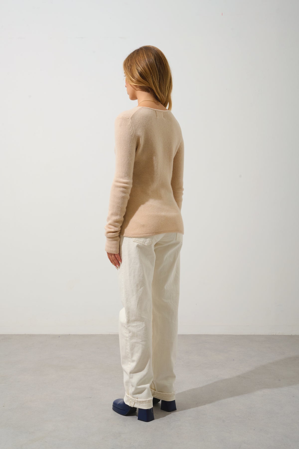 Crew-Neck Jumper 4-Ply - Ivy - Beige