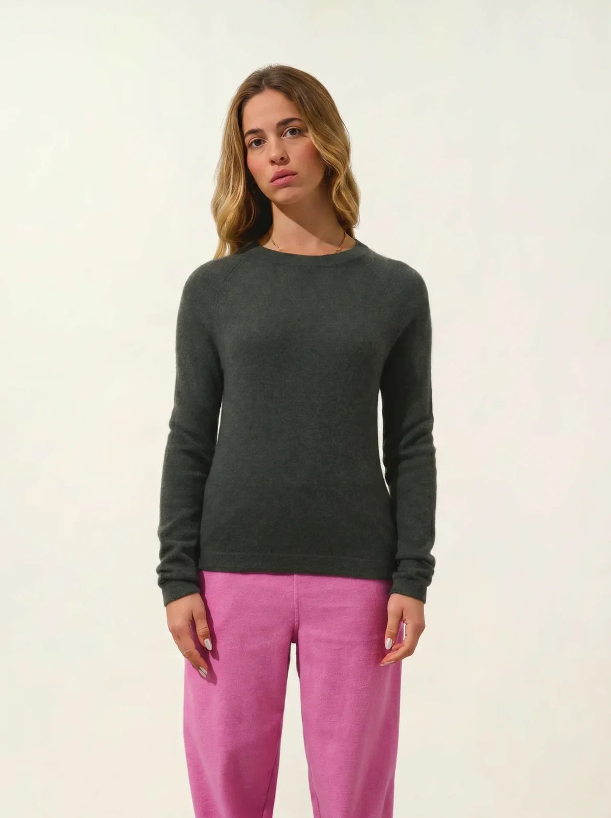 Maglione Girocollo - Ecrin - Kaki Chiné
