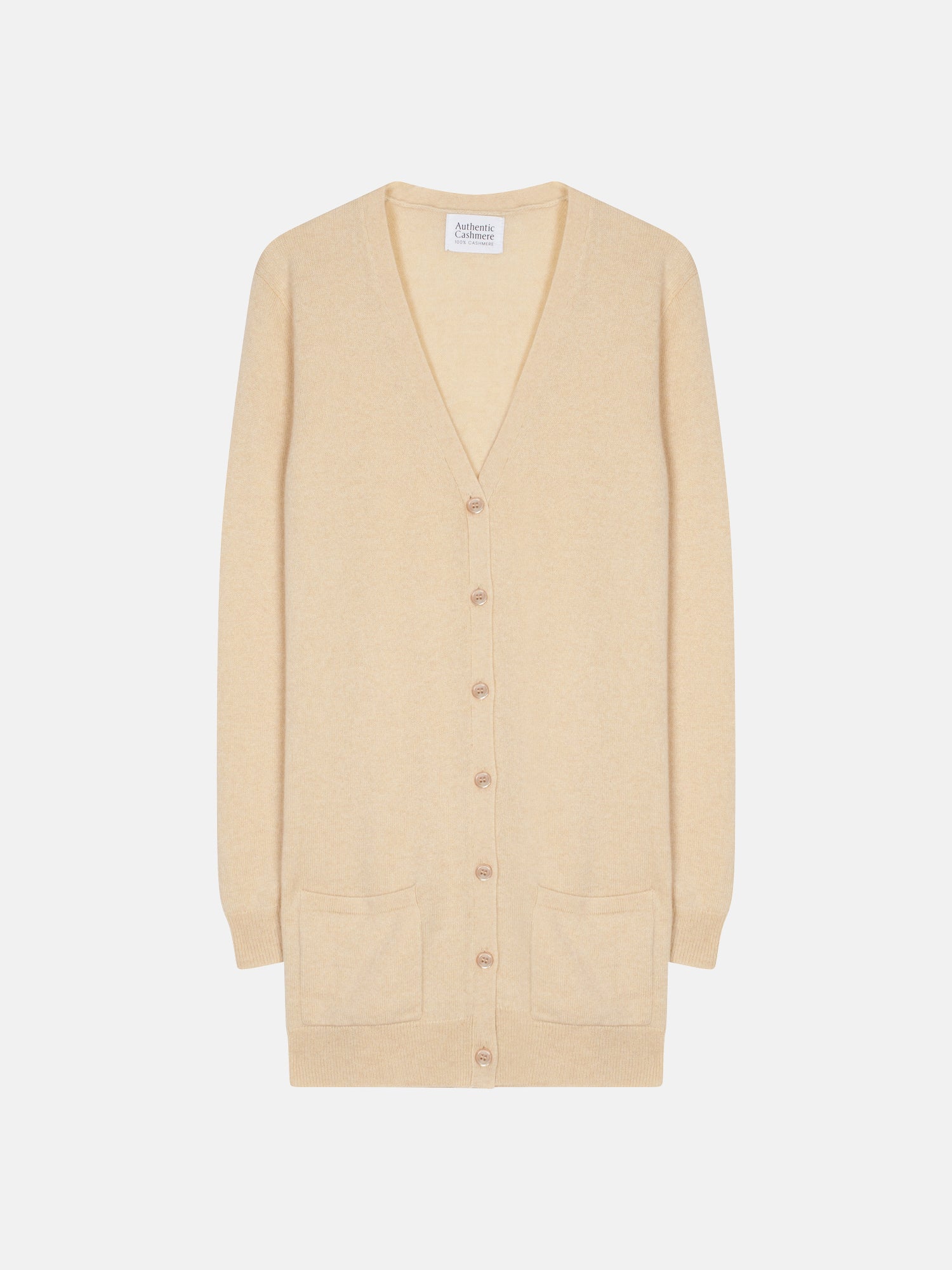 Cardigan Col V - Cimet - Beige