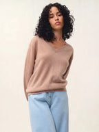 Pull Col V  - Gardoria - Camel Chiné