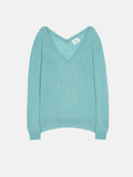 Front And Back V-Neck Jumper - Giegn - Green
