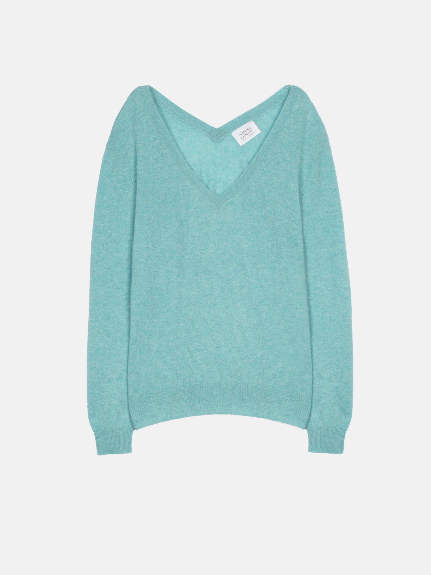 Front And Back V-Neck Jumper - Giegn - Green