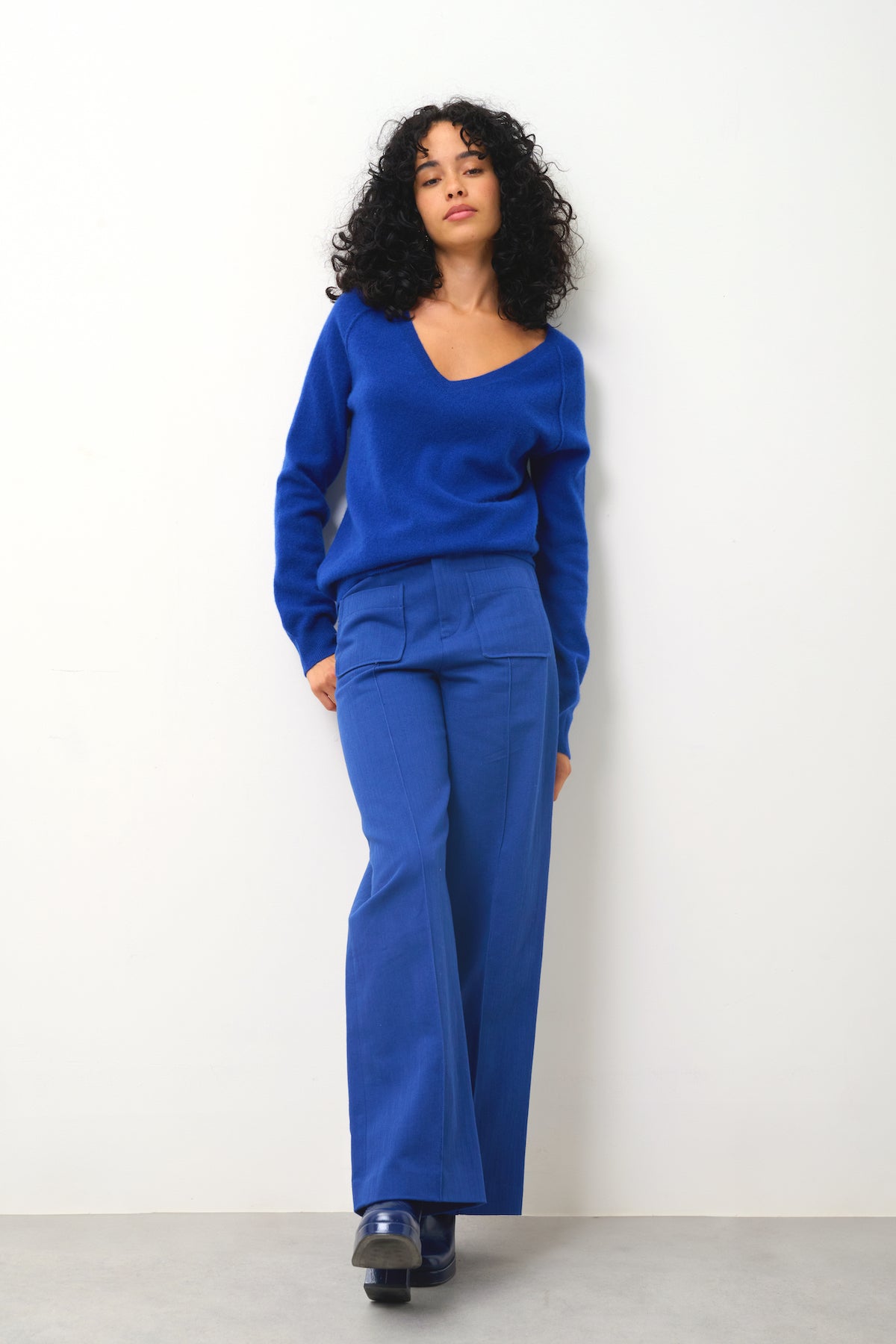 Jersey Cuello Pico - Giusalet - Azul