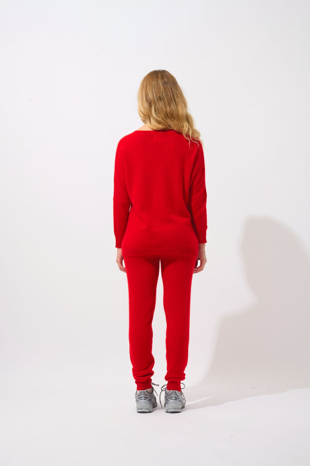 Pull Chauve Souris Goléon - Rouge - 100% Cachemire 2 Fils - Femme