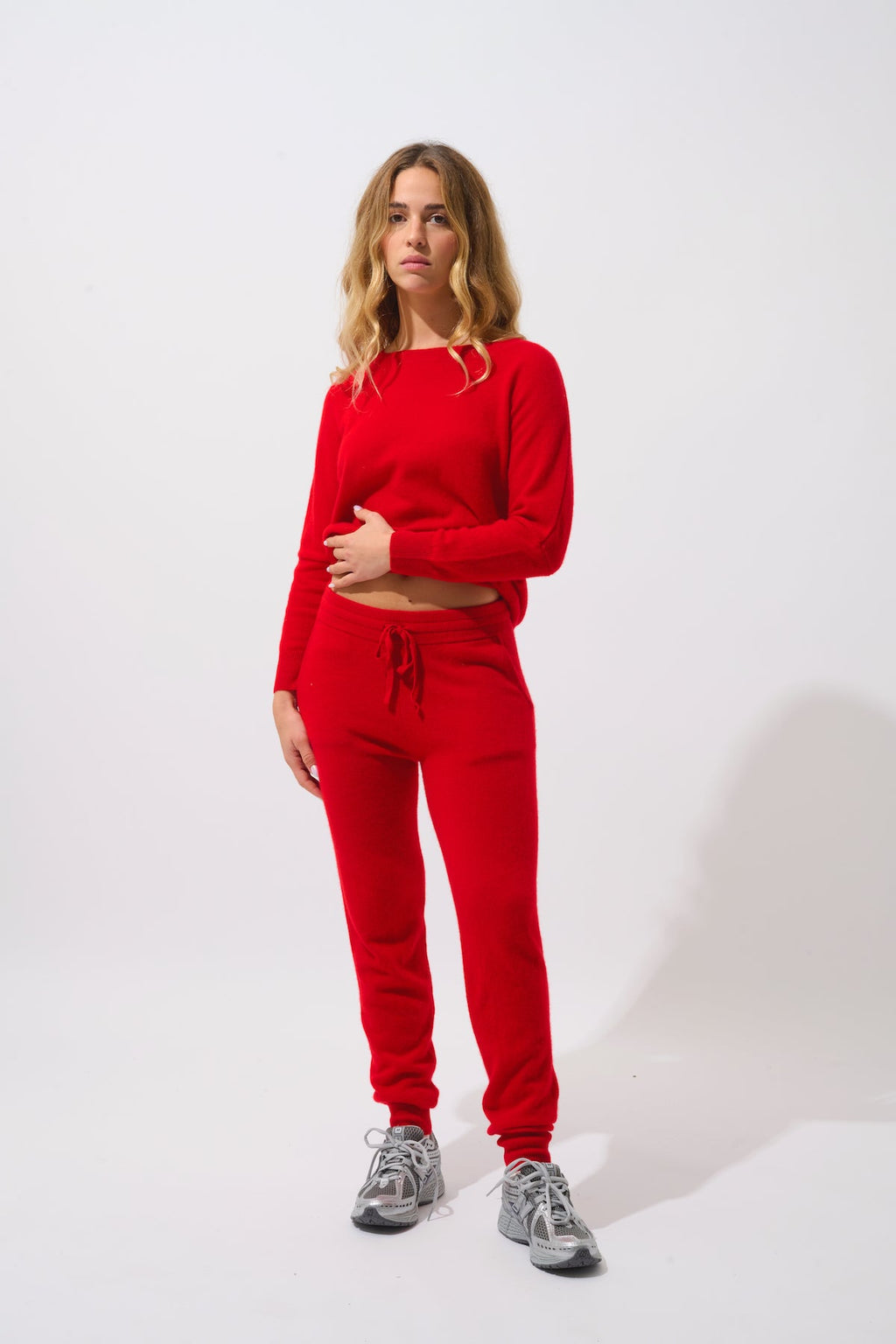 Pull Chauve Souris Goléon - Rouge - 100% Cachemire 2 Fils - Femme