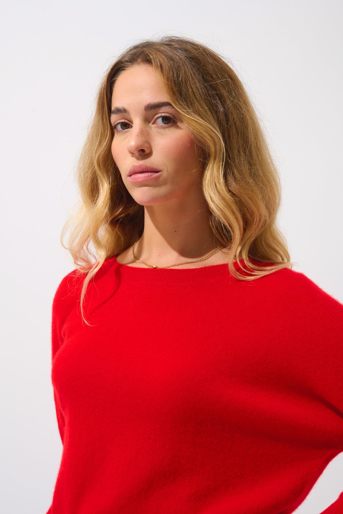 Pull Chauve Souris Goléon - Rouge - 100% Cachemire 2 Fils - Femme