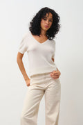 Kali V-Neck T-Shirt - Ivory