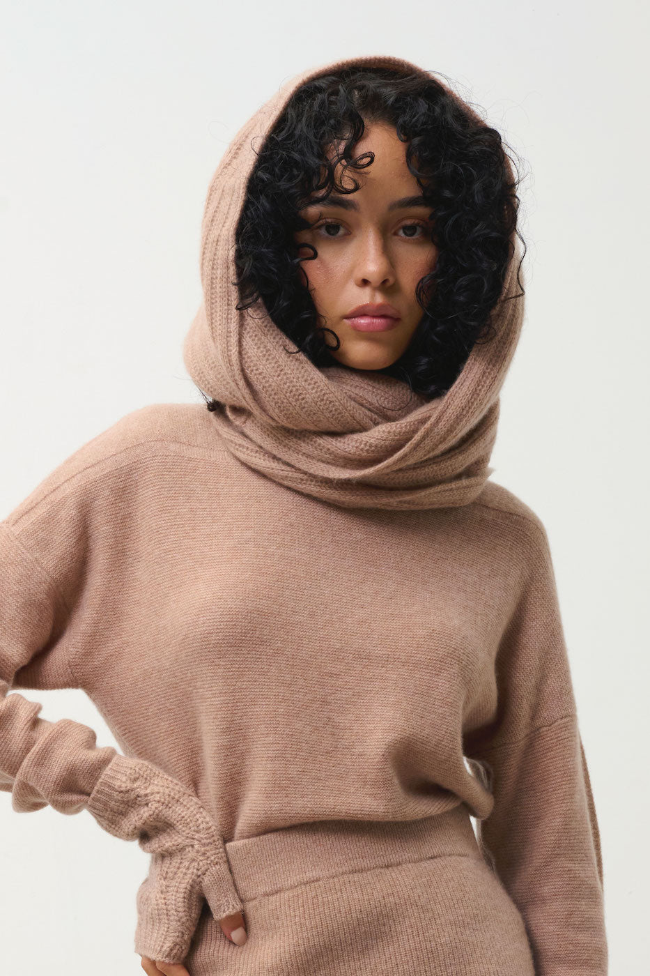 Cuello tubular de 4 hilos - Tommy - Camel jaspeado