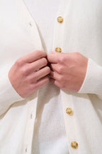 Cardigan Col V Sans Manches - Hugo - Neige