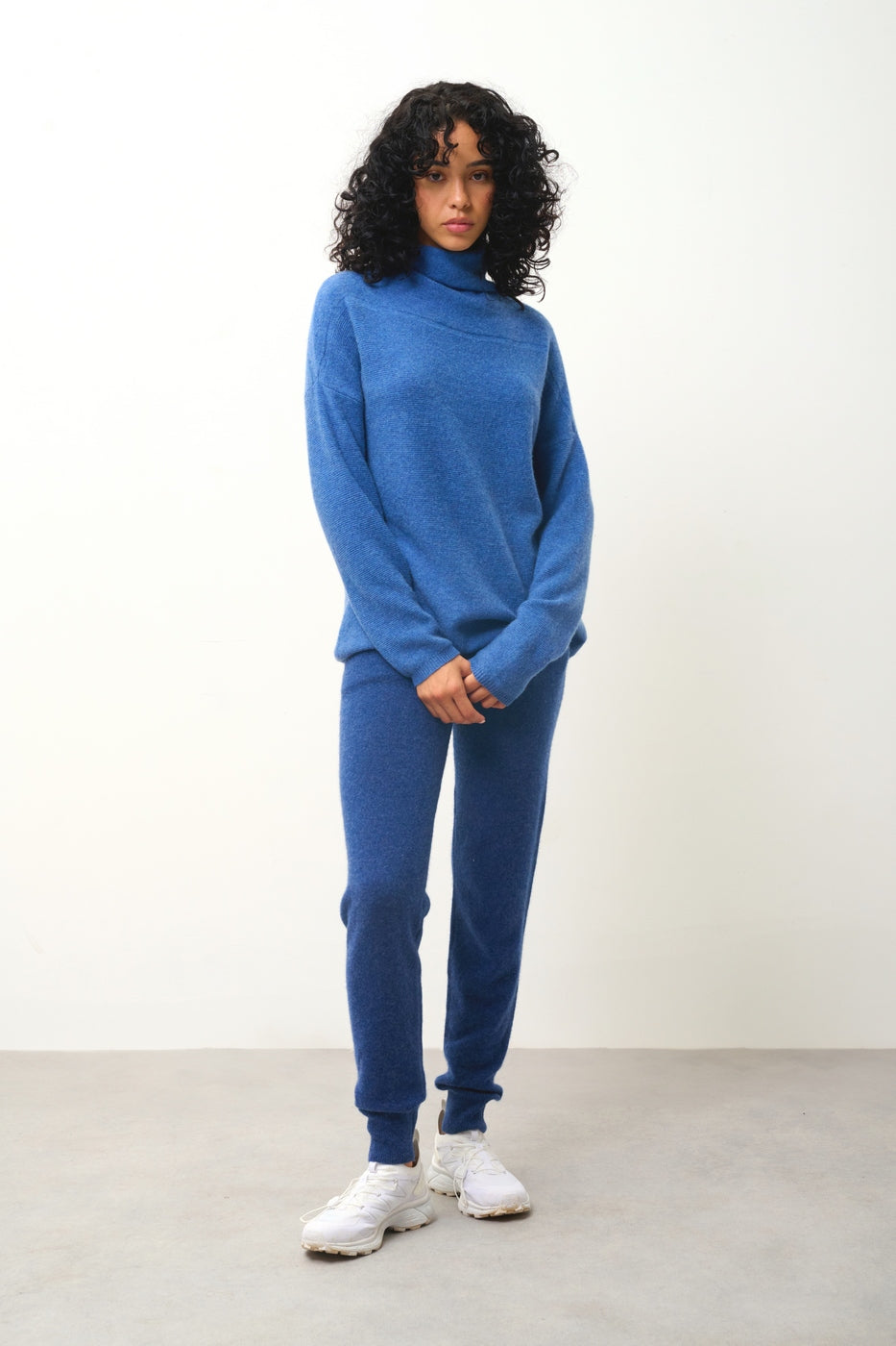 Roll-Neck Jumper - Collin - Denim Blue