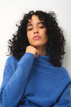 Roll-Neck Jumper - Collin - Denim Blue