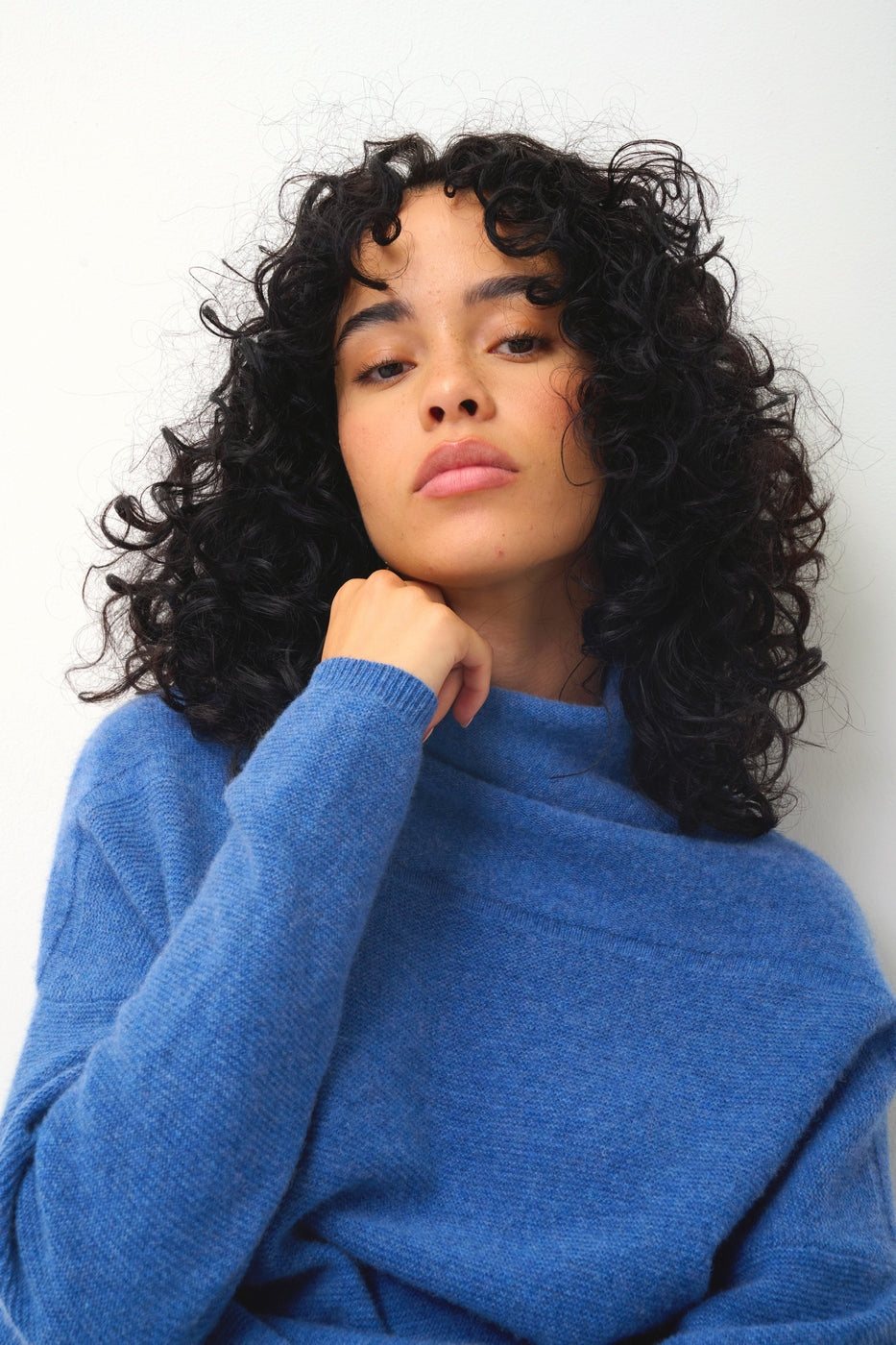 Roll-Neck Jumper - Collin - Denim Blue