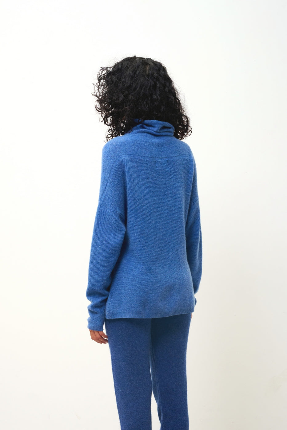 Roll-Neck Jumper - Collin - Denim Blue
