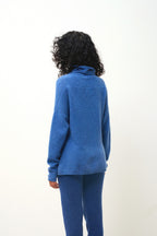 Roll-Neck Jumper - Collin - Denim Blue