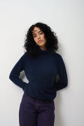 Jersey de cuello alto - Dolce - Azul marino