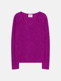 Pull Col V Galise - Violine - 100% Cachemire 2 Fils - Femme