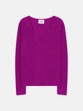 Pull Col V Galise - Violine - 100% Cachemire 2 Fils - Femme