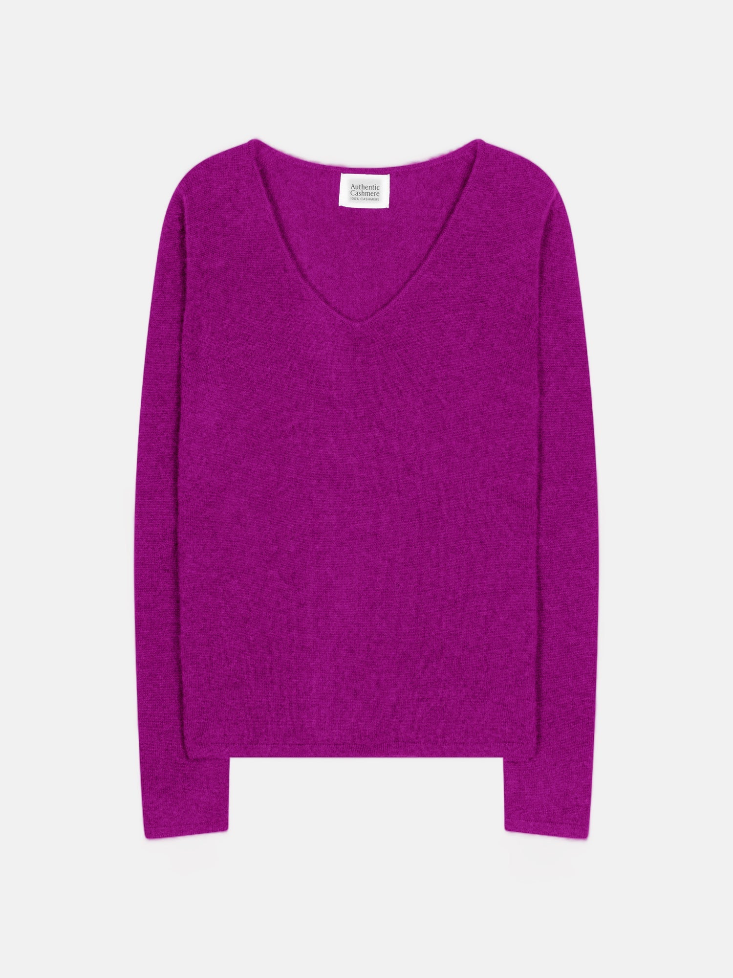 Pull Col V Galise - Violine - 100% Cachemire 2 Fils - Femme