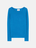 Pull Col Bateau - 100% Cachemire 2 Fils - Azur
