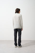 Pull Col Roulé - 100% Cachemire 2 Fils - Gris/Noir