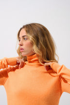 Round-Neck Jumper - Etret - Clementine