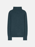 Pull Col Roulé Fornet - Vert Canard Chiné - 100% Cachemire 2 Fils