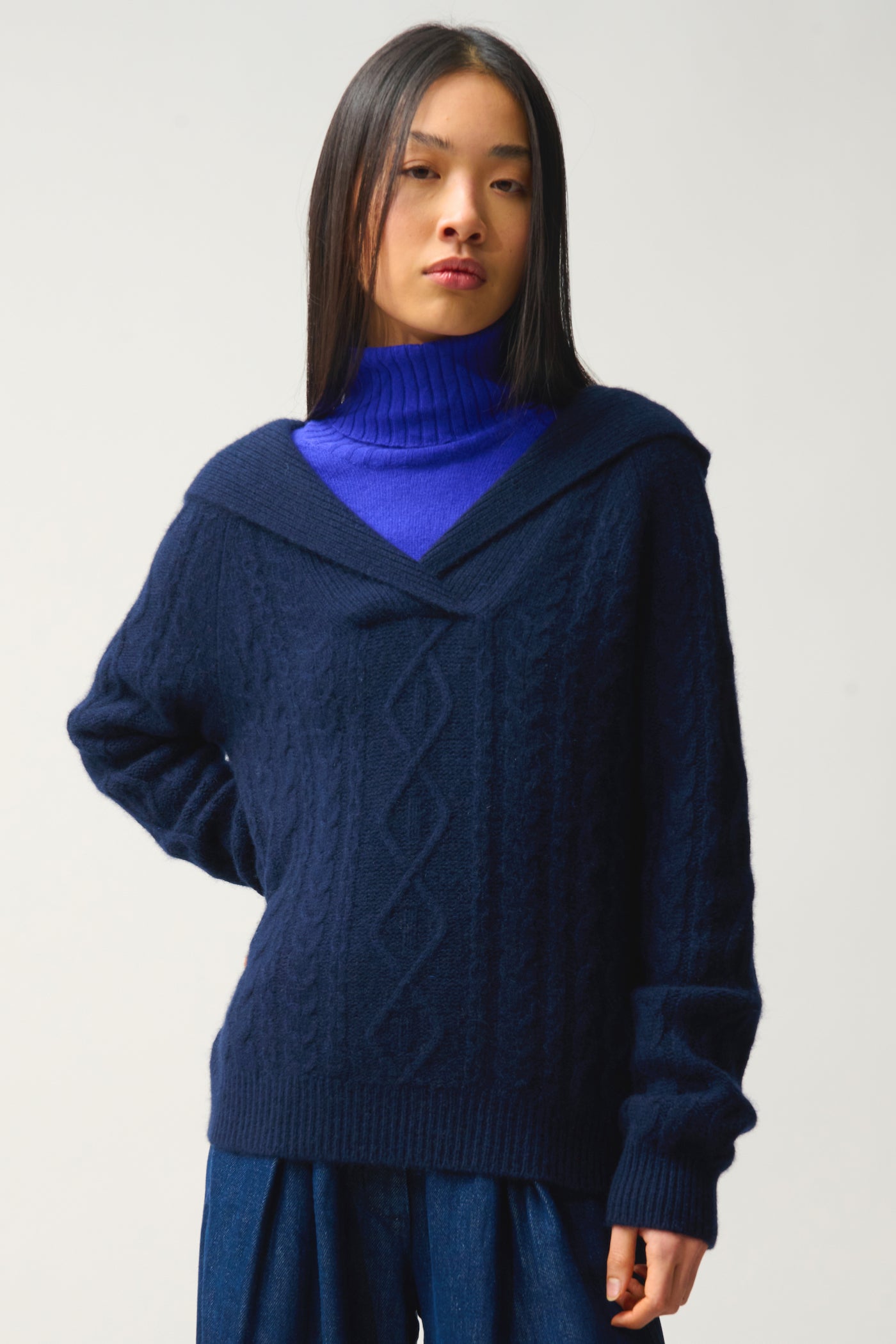 Jersey con capucha de 6 hilos - Khandro - Azul marino