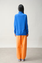 Roll Neck Jumper - 100% 2-Ply Cashmere - Electric Blue