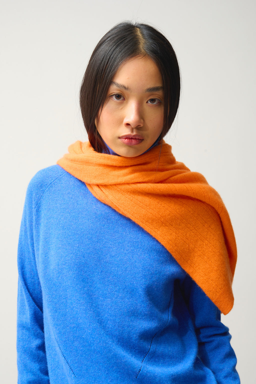 Roll Neck Jumper - 100% 2-Ply Cashmere - Electric Blue