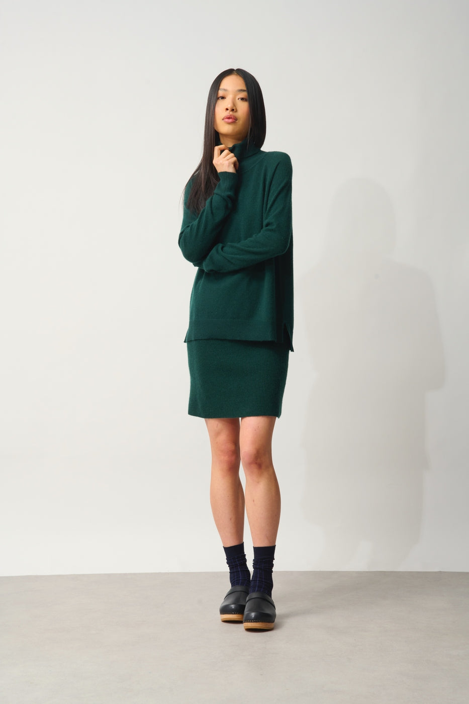 Roll-Neck Jumper - Madeline - Cypress